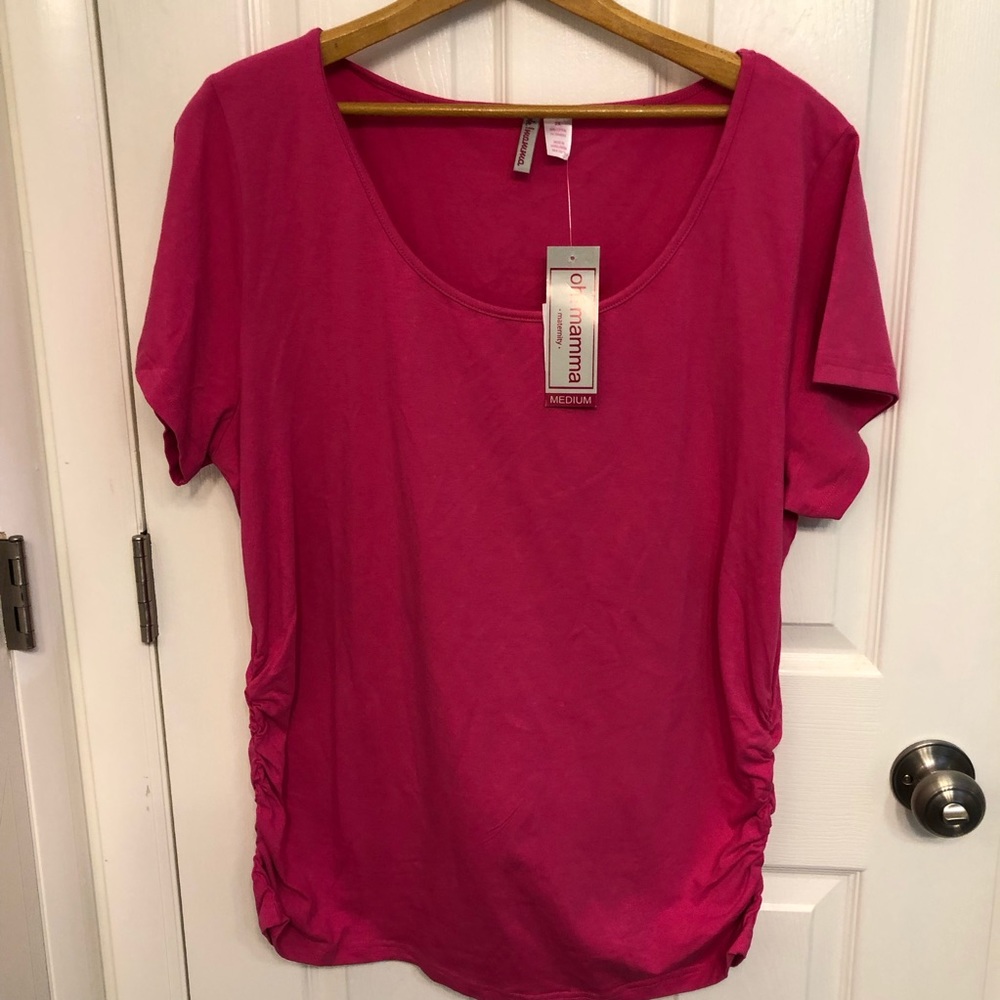 Hot Pink Maternity Top Size 2X NWOT